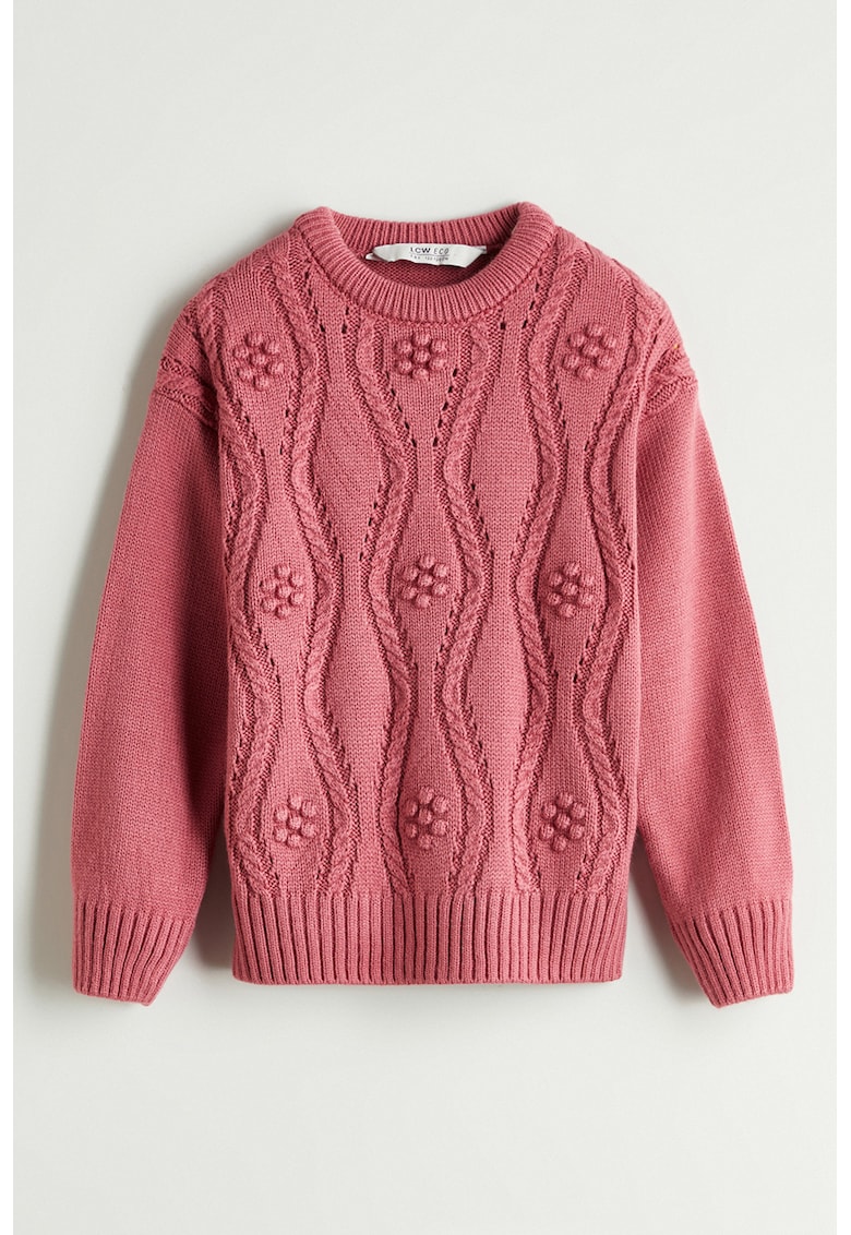 Pulover tricotat cu model floral