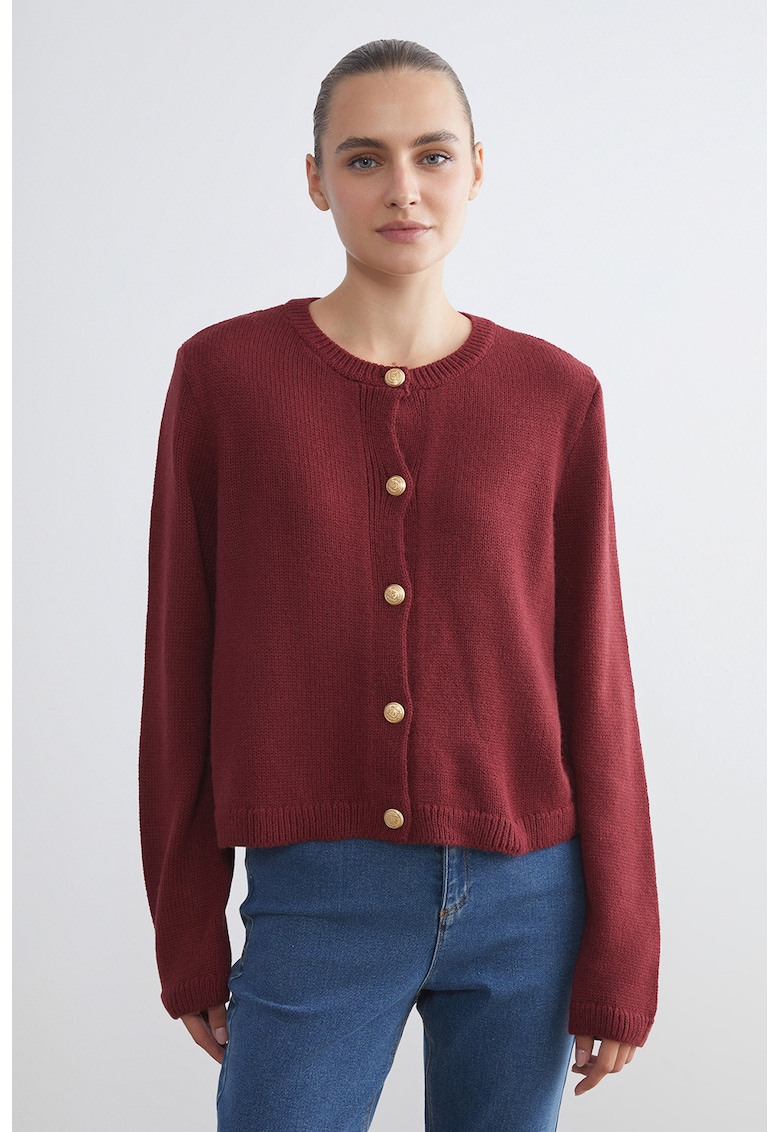 Cardigan tricotat cu nasturi