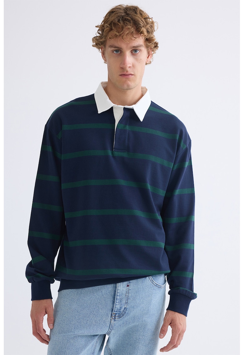 Bluza polo cu dungi