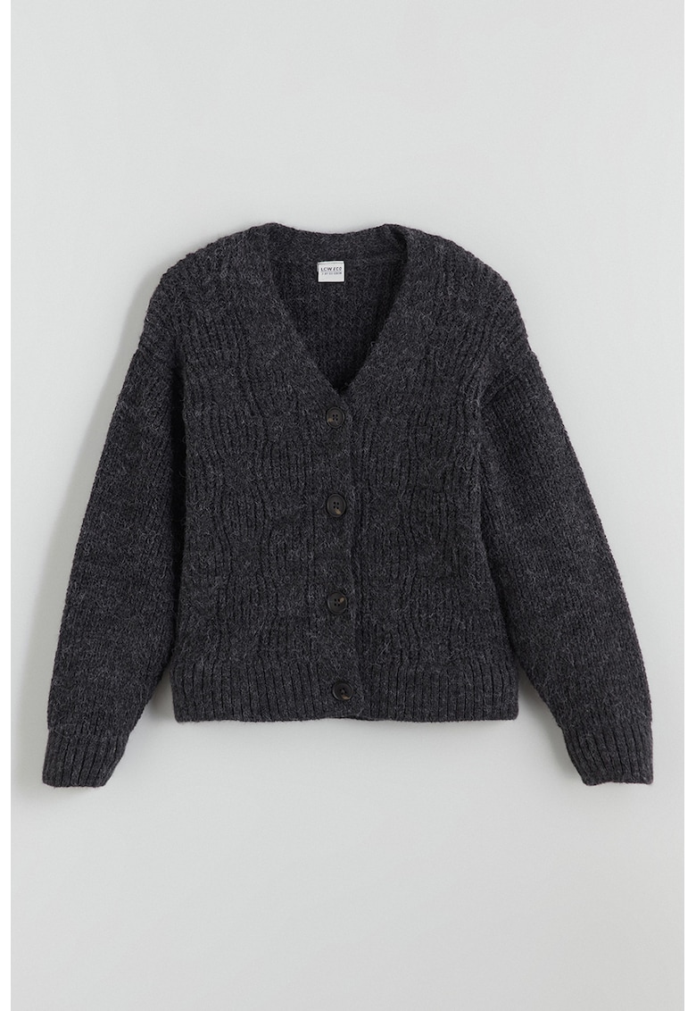 Cardigan cu nasturi si decolteu in V