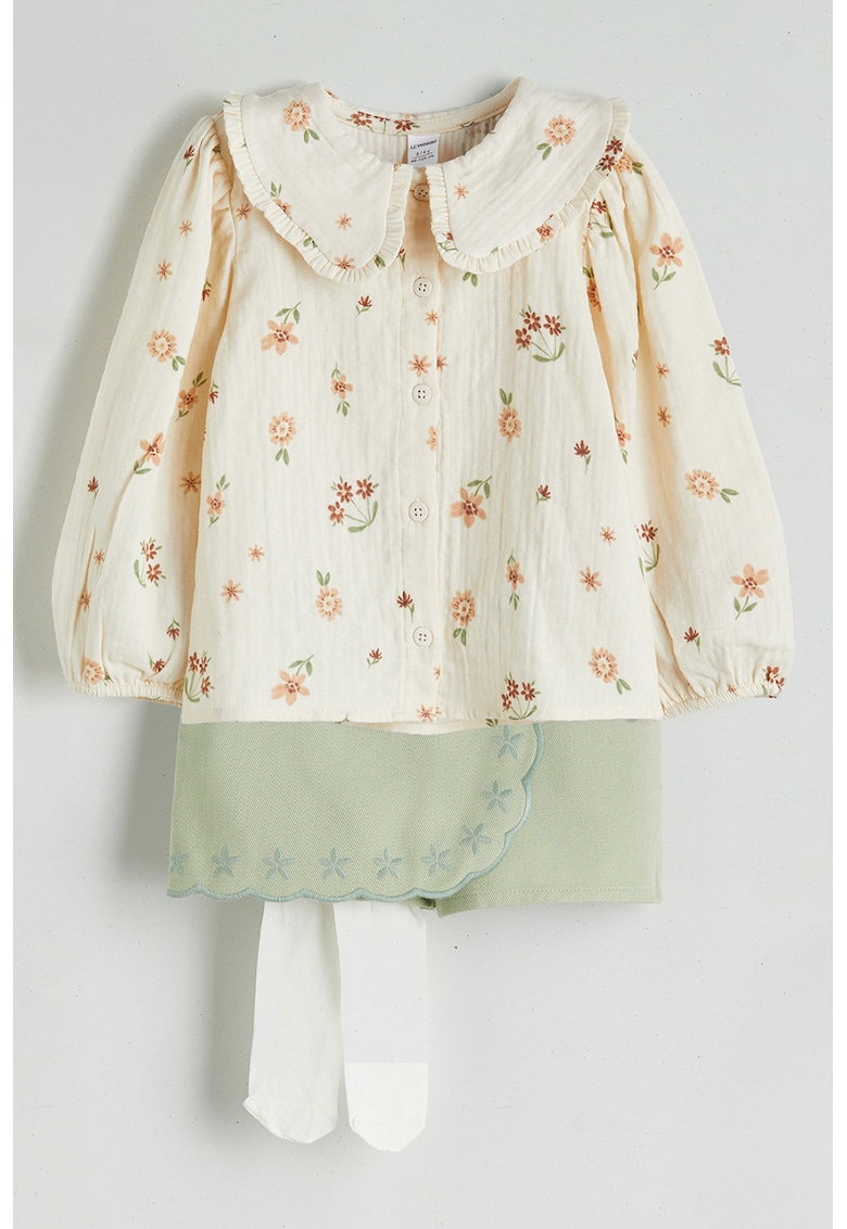 Set de camasa - fusta-pantalon mini si dres