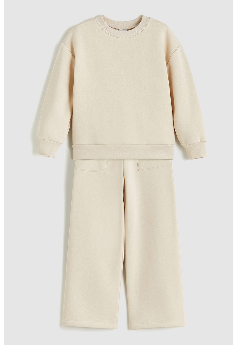 Set de bluza de trening si pantaloni din amestec de bumbac - 2 piese