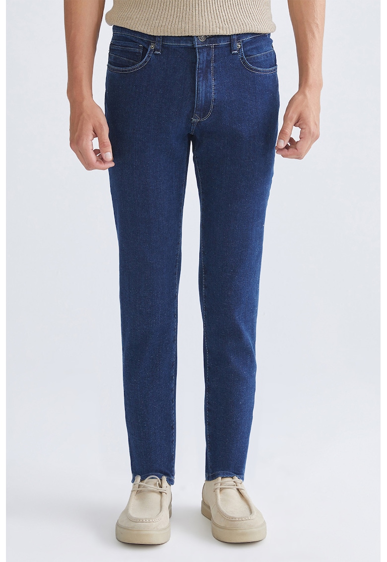 Blugi skinny cu model uni Blugi skinny cu model uni