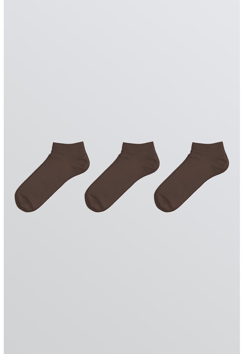 Set de sosete pana la glezna din amestec de bumbac - 5 perechi