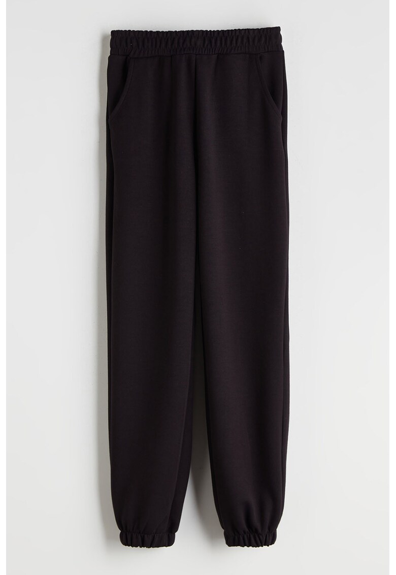 Pantaloni uni lejeri de trening - Negru