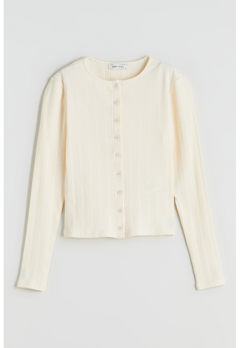 Sacou din amestec de bumbac cu nasturi Sacou din amestec de bumbac cu nasturi