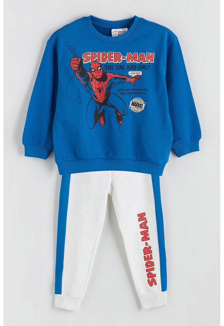 Set de bluza si pantaloni de trening cu imprimeu Spiderman