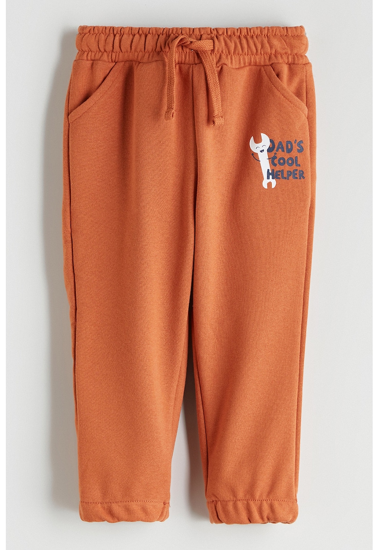 Pantaloni de trening din amestec de bumbac cu model grafic