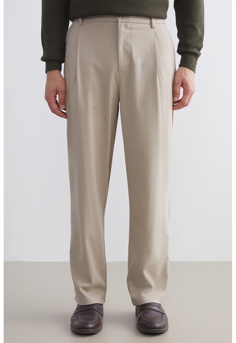 Pantaloni uni regular fit