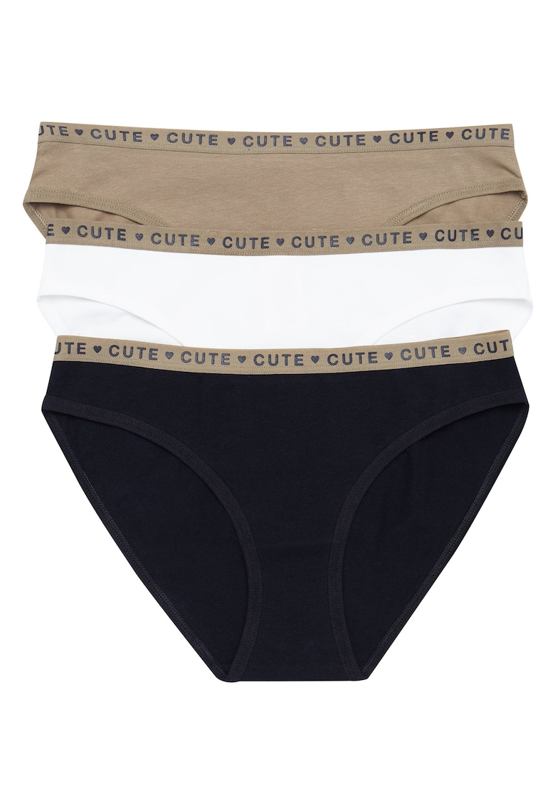 Chiloti dama maro - alb-negru set de 3 perechi Mi-Mi