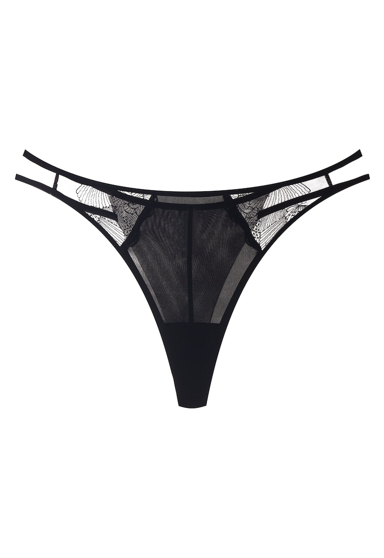 Chiloti dama de tip tanga Negru Bluey