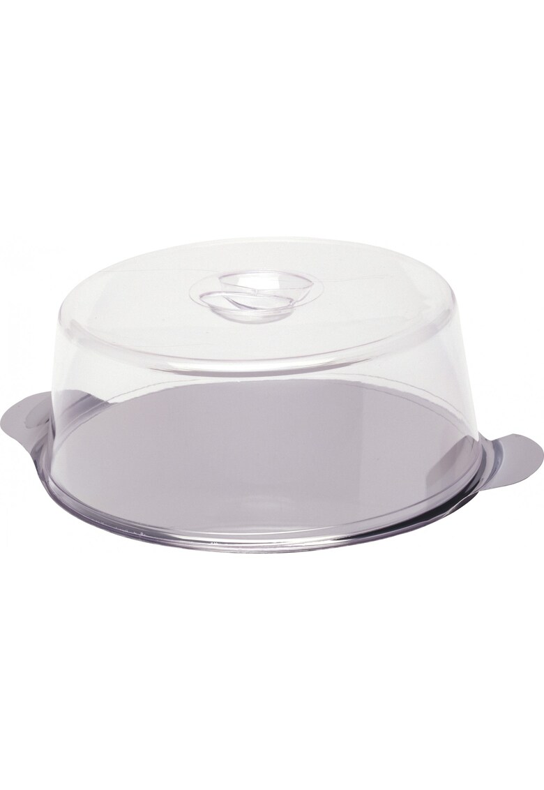 Platou tort cu capac otel inoxidabil/plastic SAN – Ø30x(H)11 cm fashiondays imagine noua