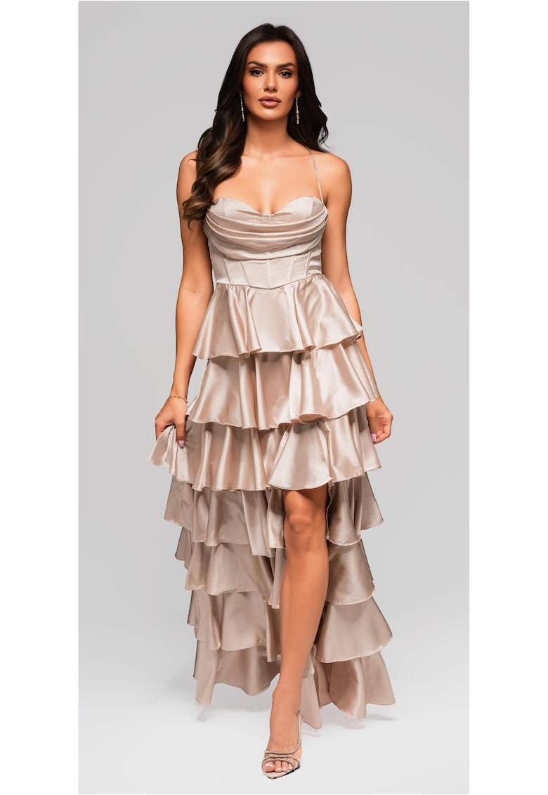 Larica Rochie de bal maxi LA-OM-DLR202 - Auriu
