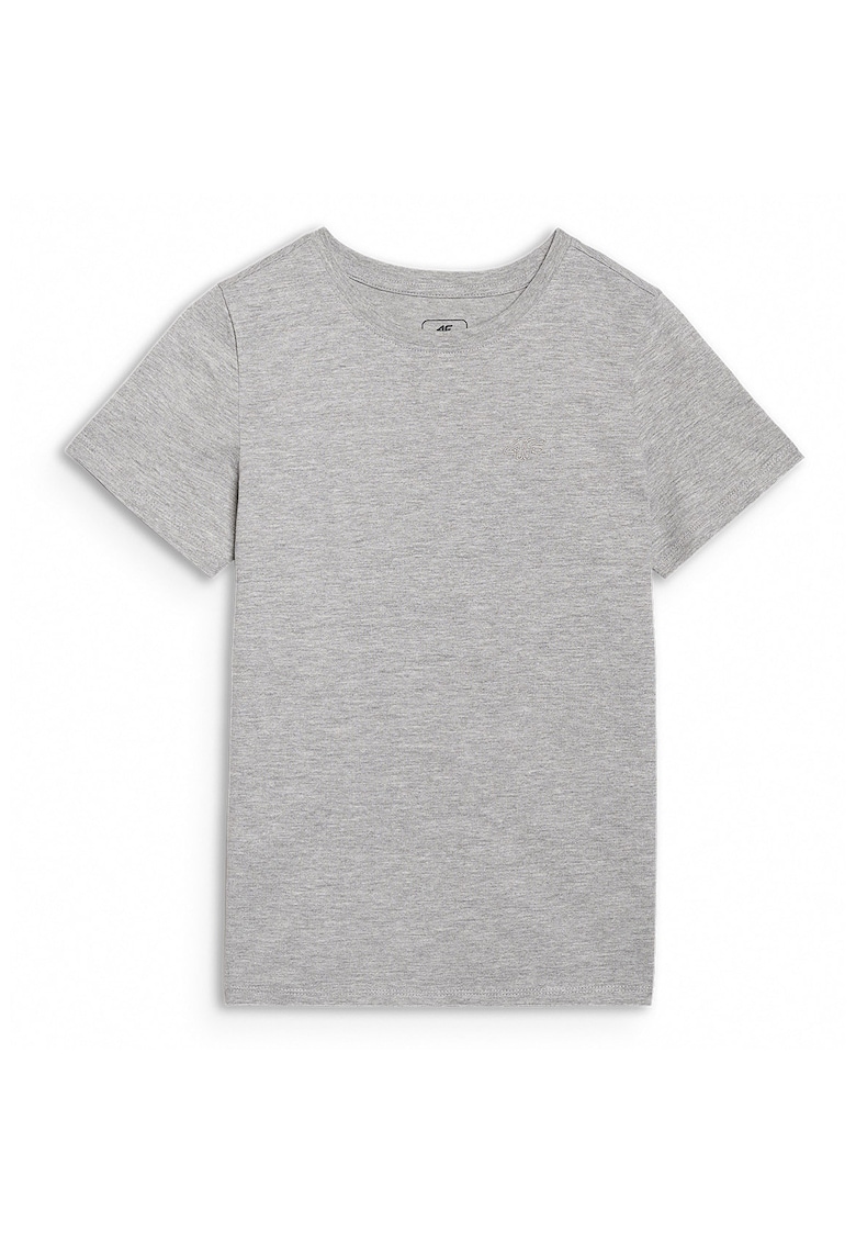 Tricou Fete Bumbac Junior - Gri - Marimea 128 - Sportstyle - Croiala Regular - 100% Bumbac - Ideal Casual si Sport - Confort si Durabilitate - T-shirt Junior - Varietate Marimi 122-164