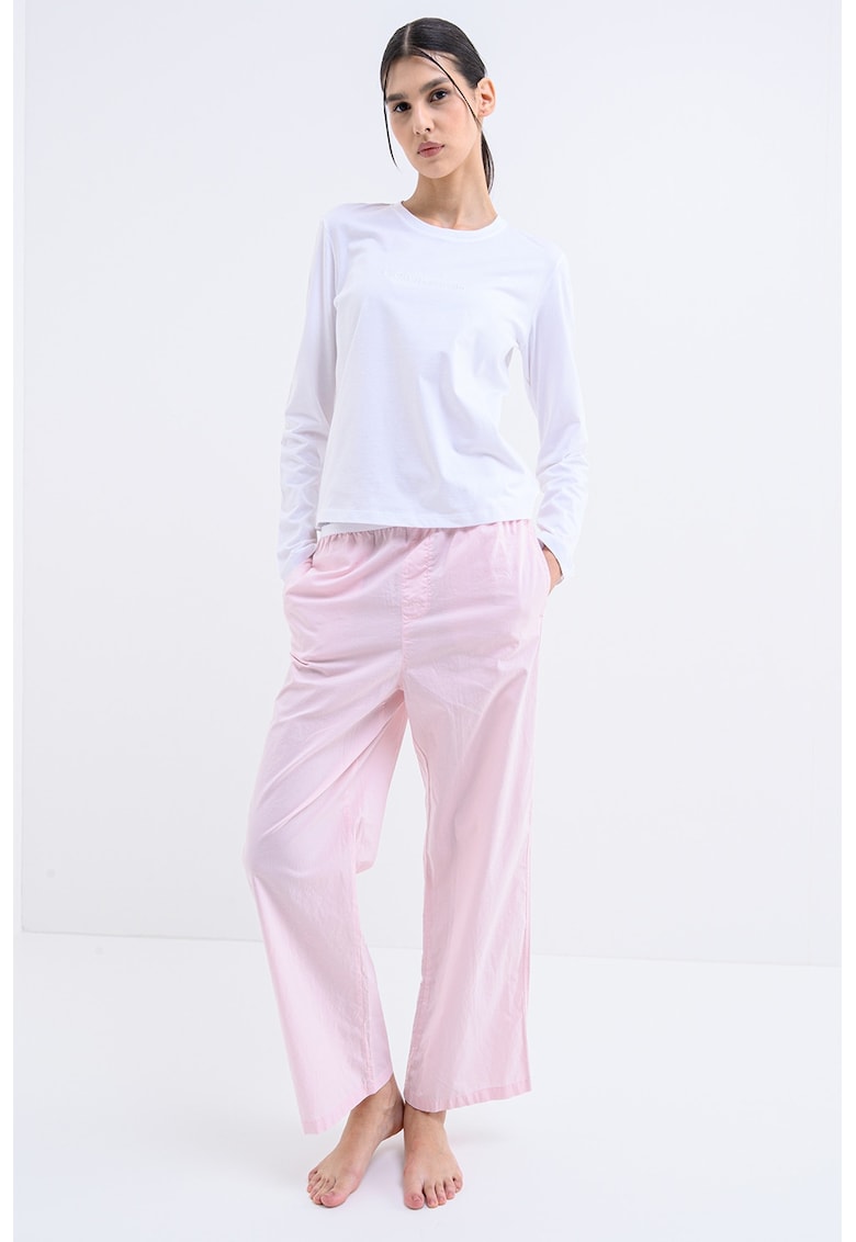 Pijama de bumbac cu maneci lungi