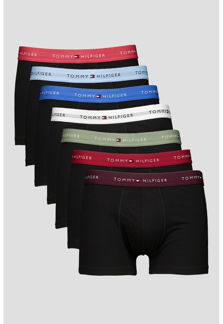 Set de boxeri cu banda logo in talie - 7 perechi Set de boxeri cu banda logo in talie - 7 perechi