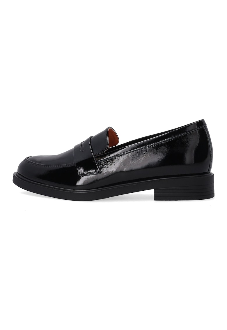 Pantofi loafer din piele lacuita - Negru