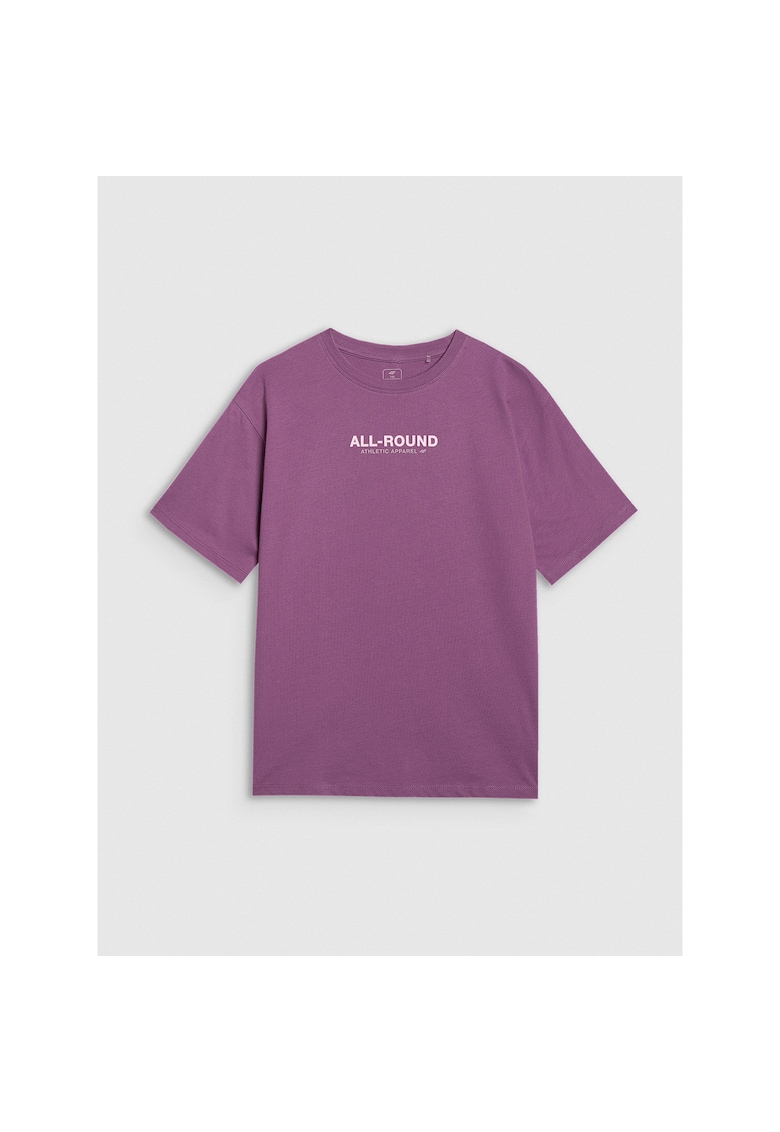 4f Tricou Fete Oversize Bumbac Junior - 67451 - Violet inchis
