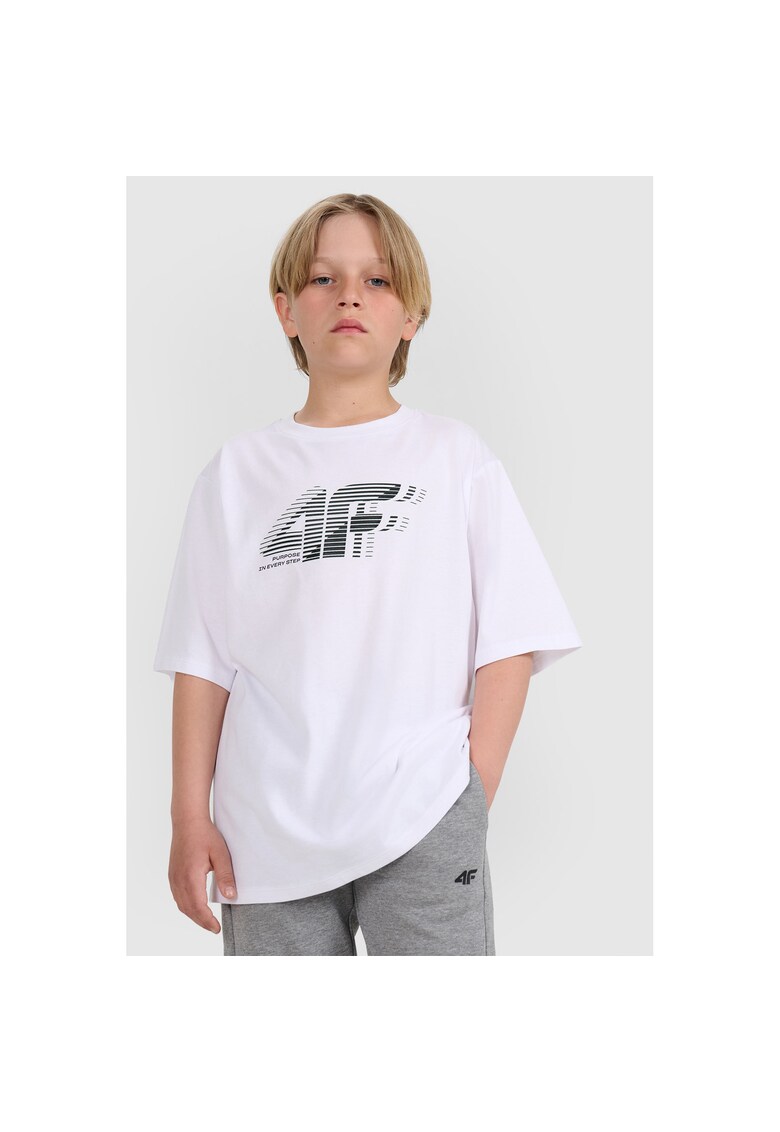 Tricou Baieti Junior Alb Bumbac 10087