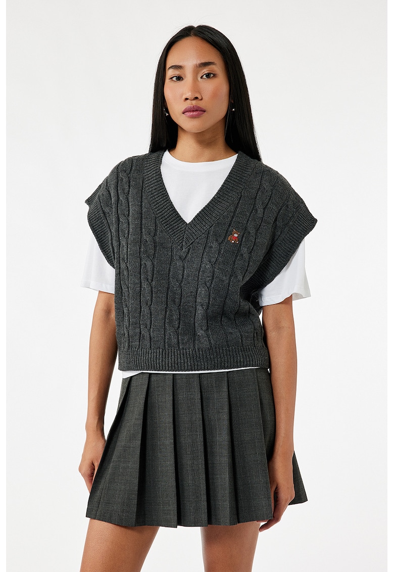 Pulover lejer cu maneci scurte