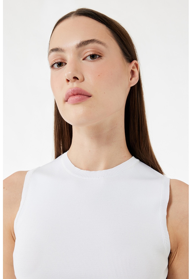 Top tricotat fin cambrat