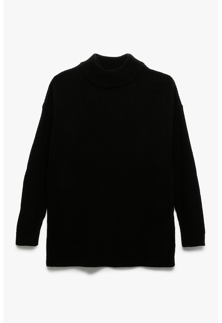 Pulover supradimensionat cu guler mediu
