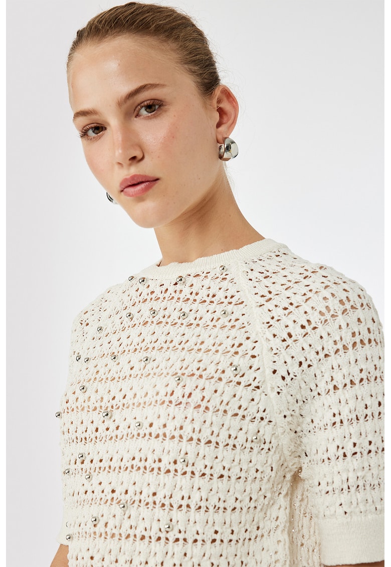 Tricou din tricot cu maneci raglan