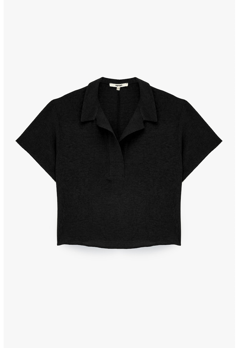 Bluza crop cu maneci scurte