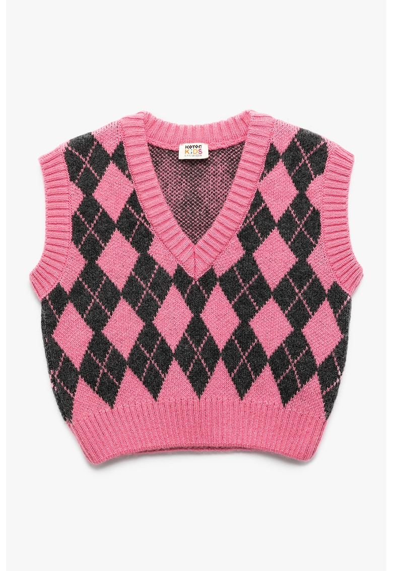 Vesta din tricot cu decolteu in V