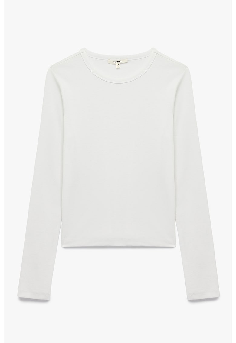 Bluza uni cu decolteu rotund