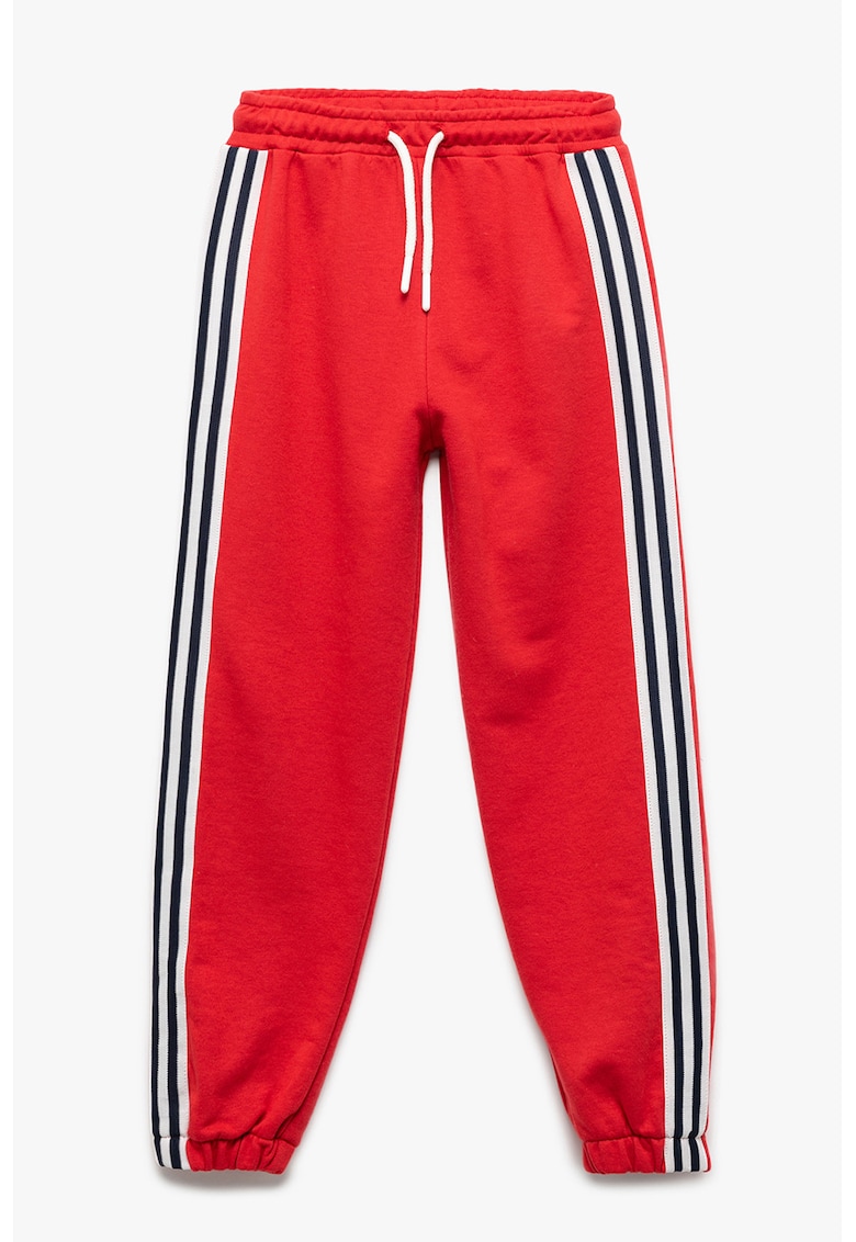 Pantaloni de trening cu snur si detalii contrastante