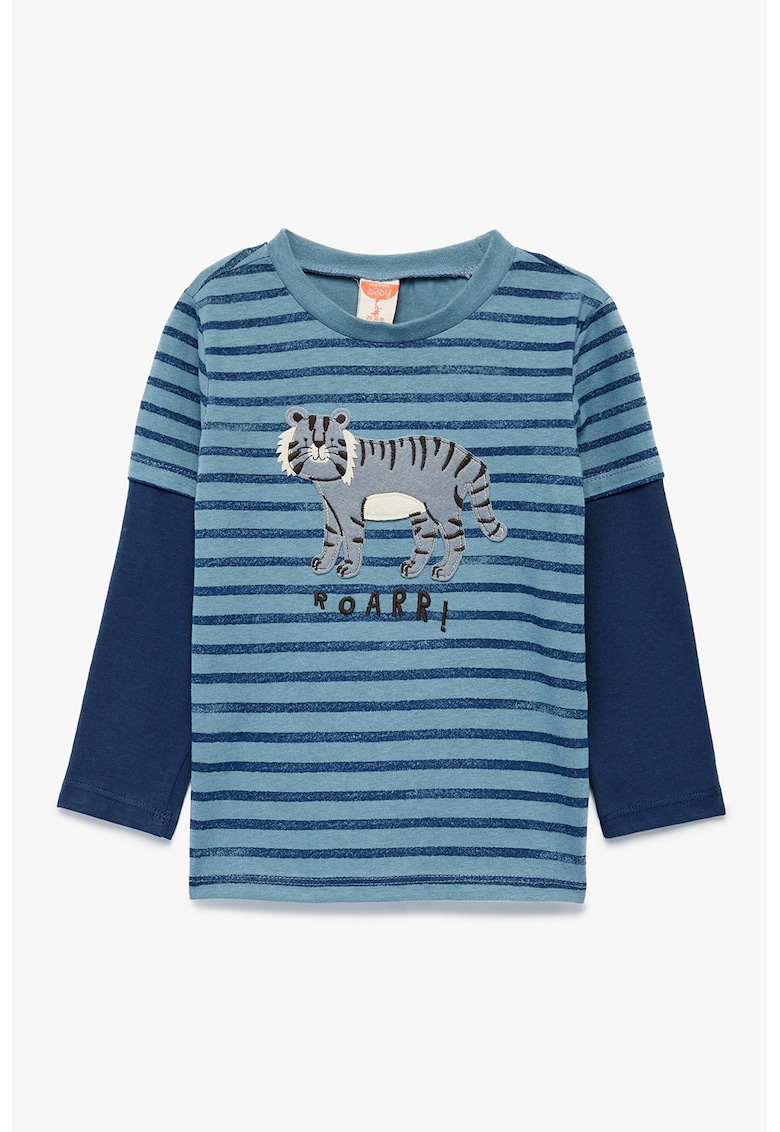 Bluza cu model si maneci raglan