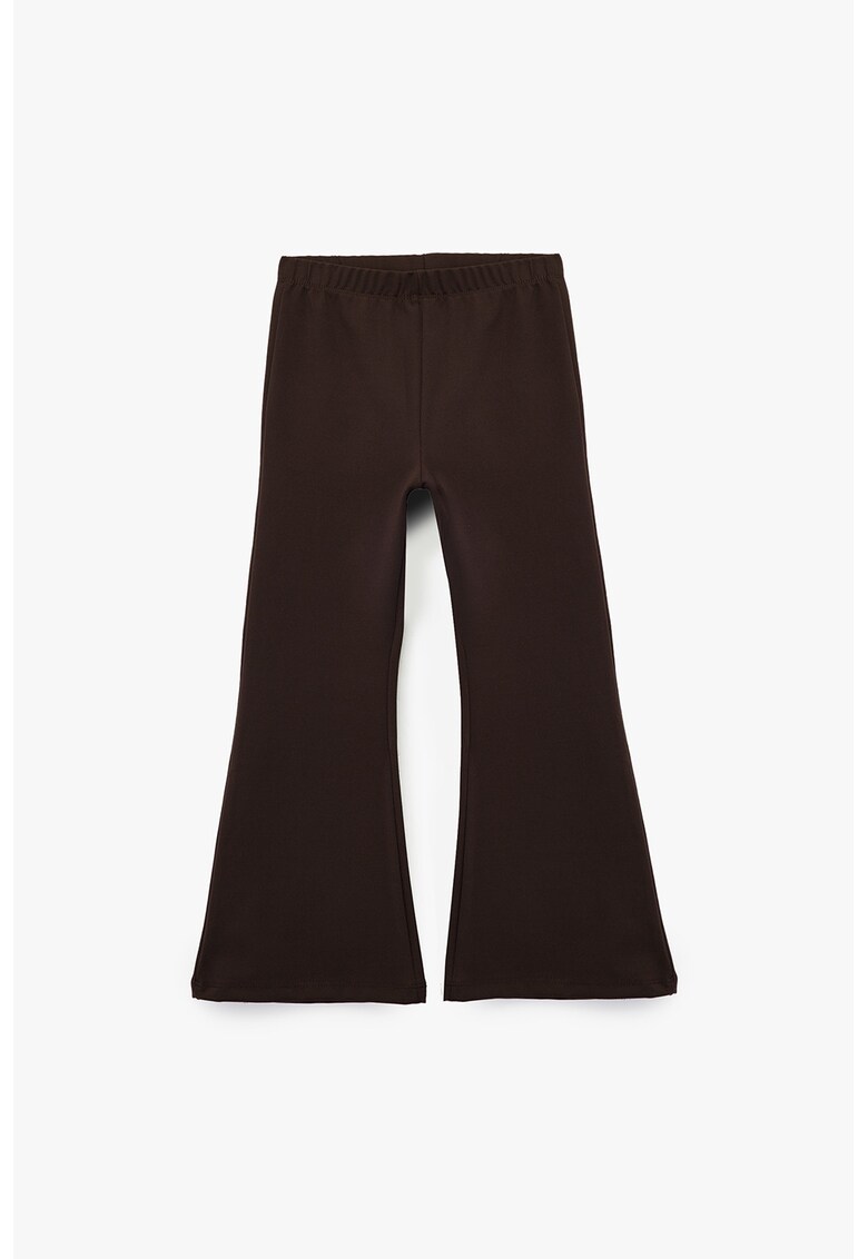 Pantaloni evazati cu talie inalta - Maro inchis