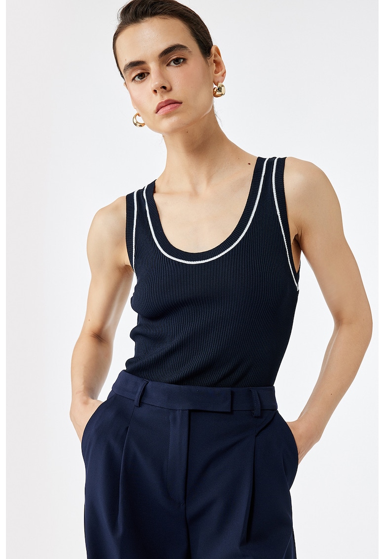 Top slim-fit - Negru