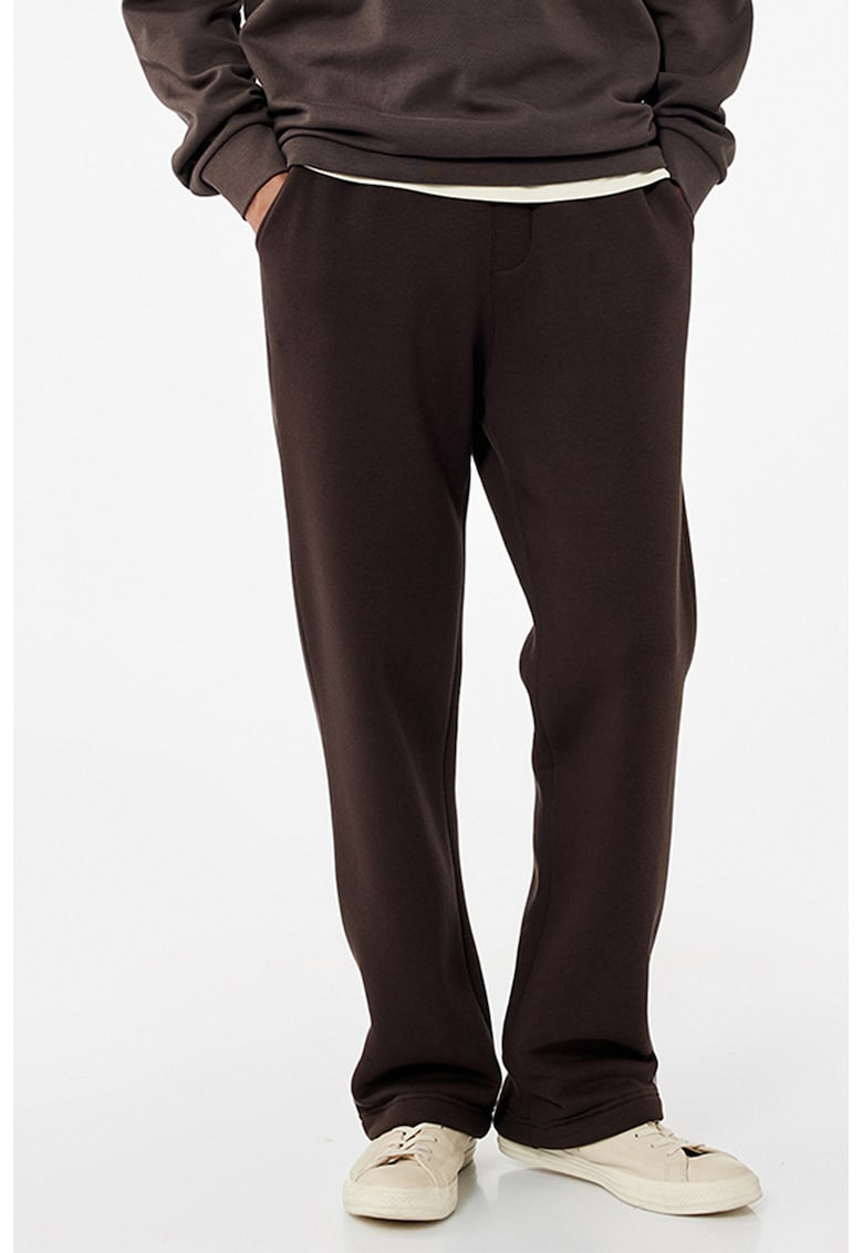 Pantaloni de trening drepti cu talie elastica