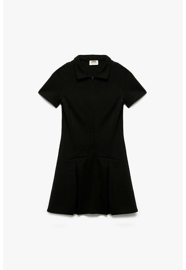 Rochie polo cu maneci scurte - Negru