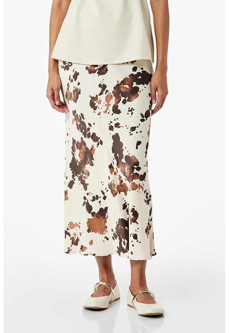 Fusta evazata cu model abstract Fusta evazata cu model abstract