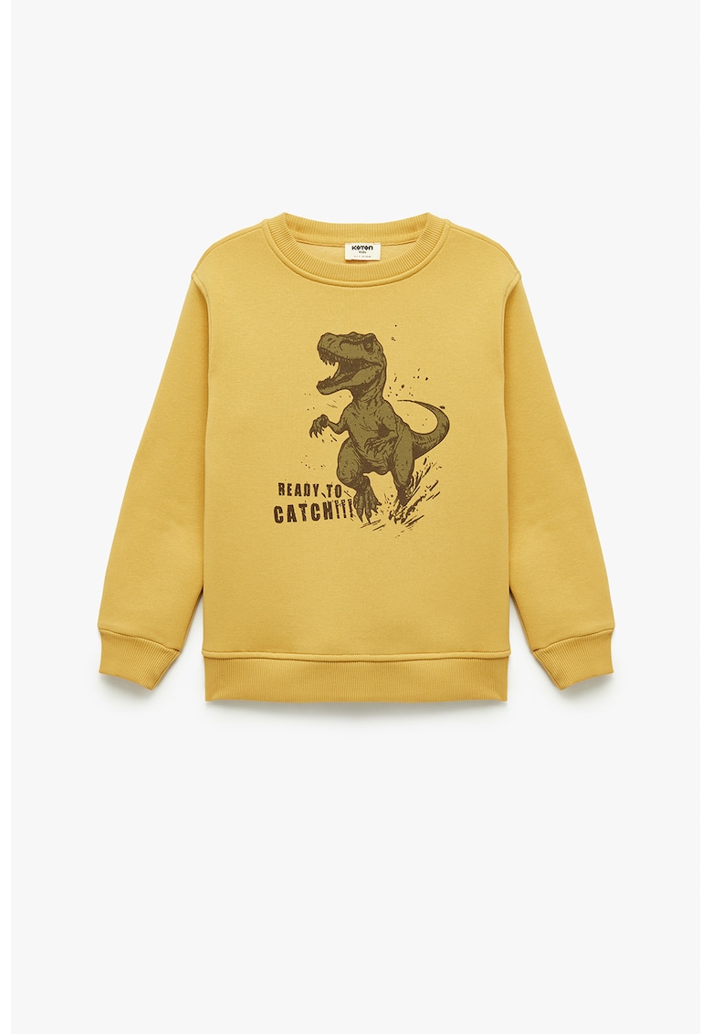 Bluza de trening cu imprimeu dinozaur