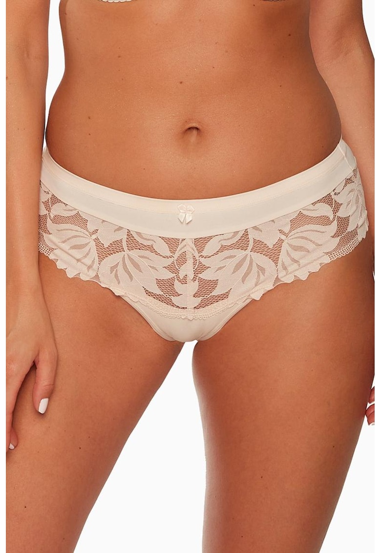 Chiloti brazilian hipster cu detalii florale