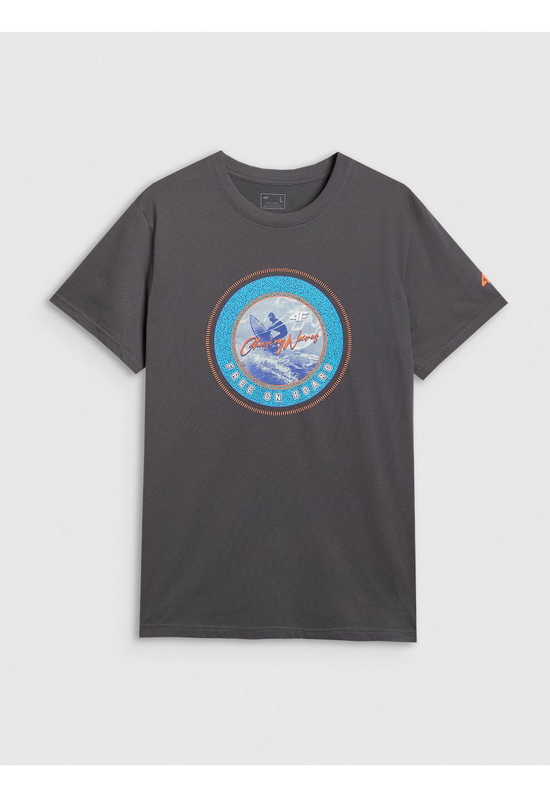 Tricou bumbac regular fit - antracit - Gri antracit
