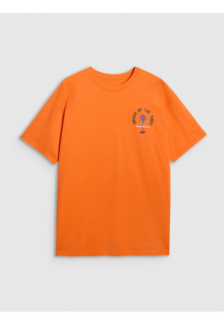 Tricou Barbati Oversize Portocaliu - Bumbac 100 - Portocaliu