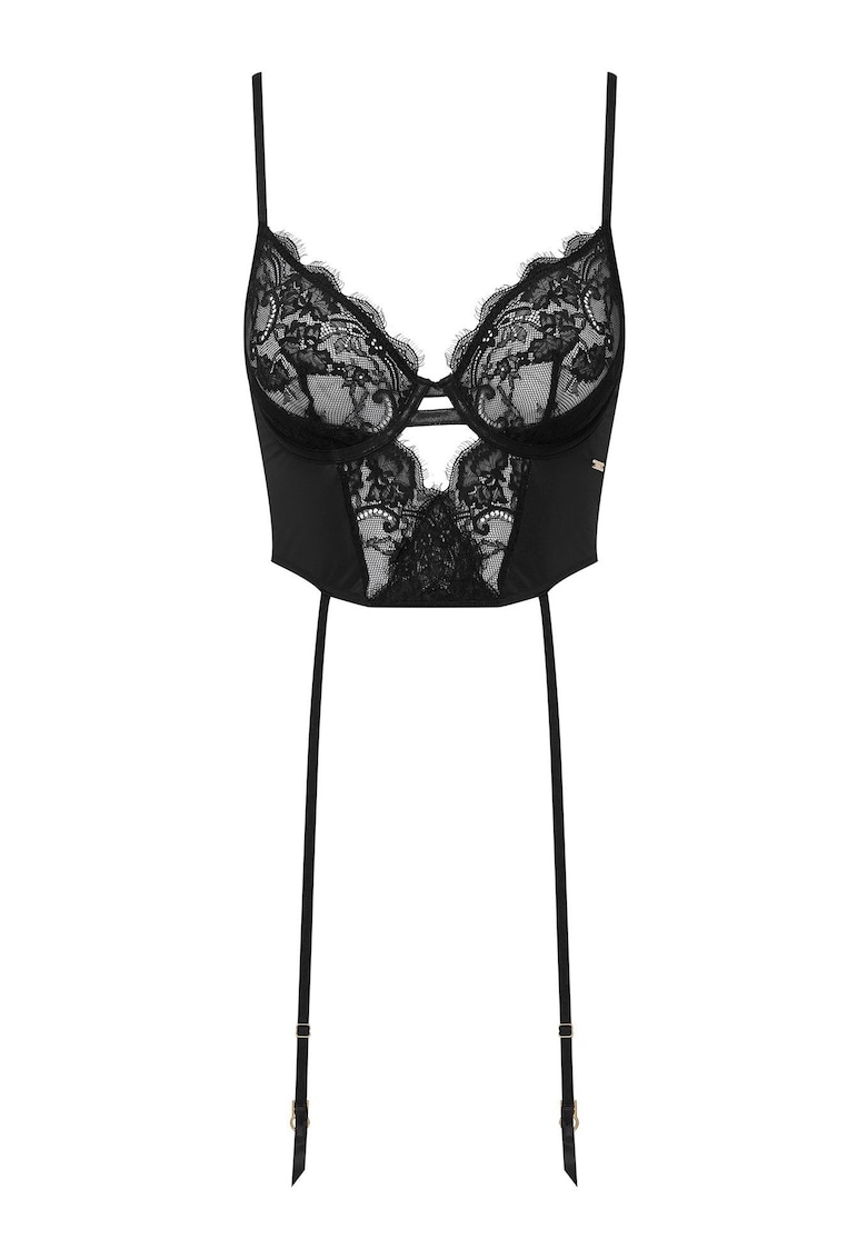 Corset Sexy - Dama Negru Weka Sensual - Negru