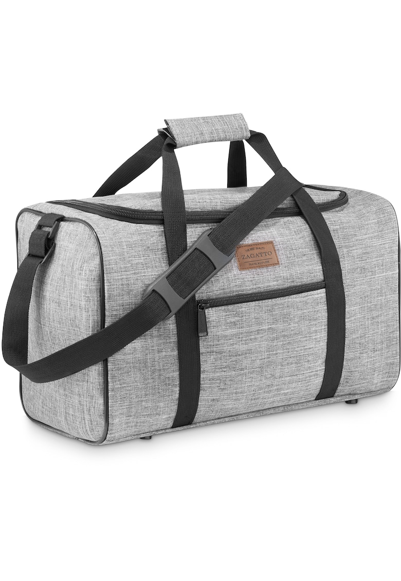 Geanta de voiaj - pentru avion - gri - atasabil la troler - 40x20x25 - 20L - ZG836