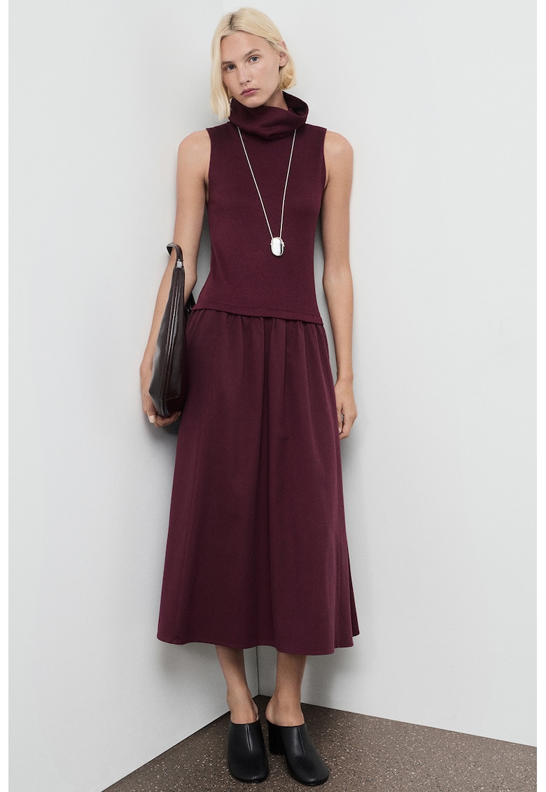 Rochie fara maneci cu model 2 in 1