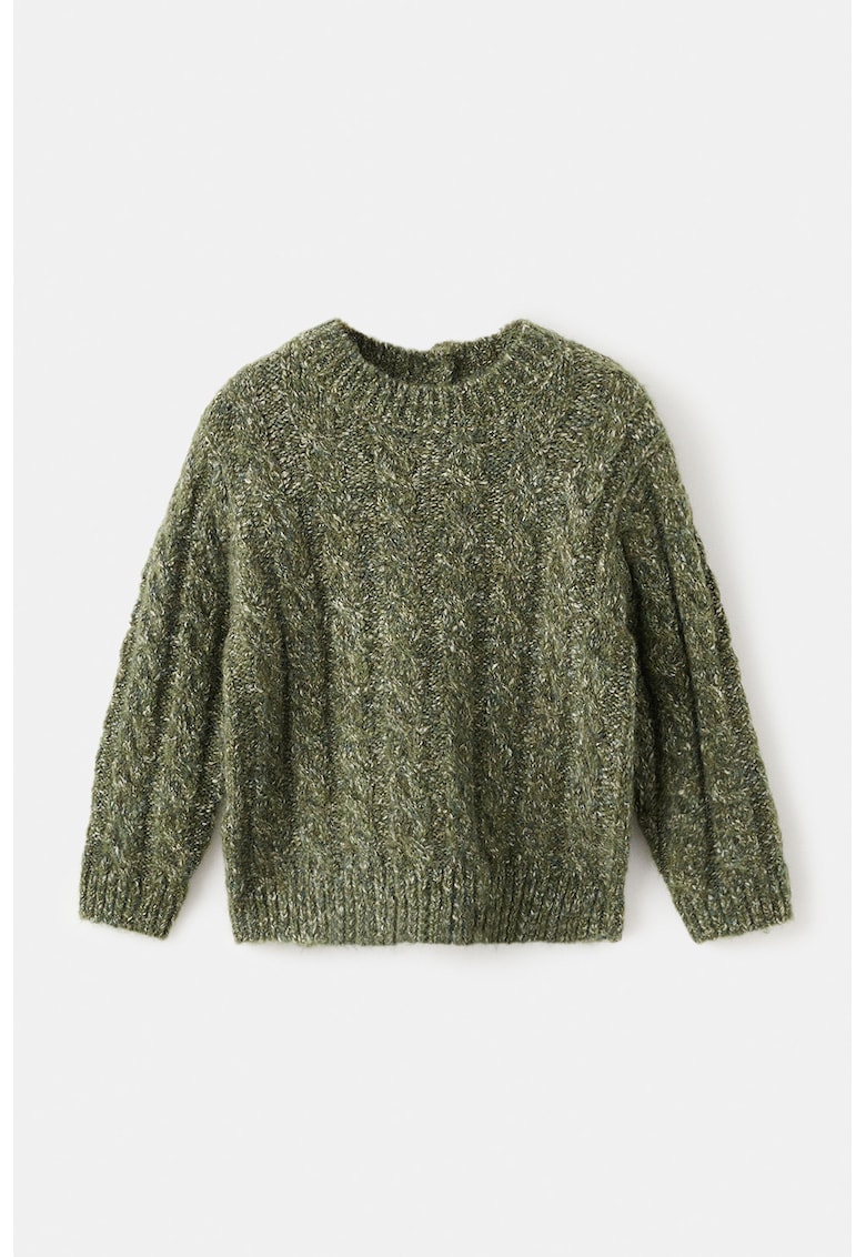 Pulover din amestec de lana cu model torsade
