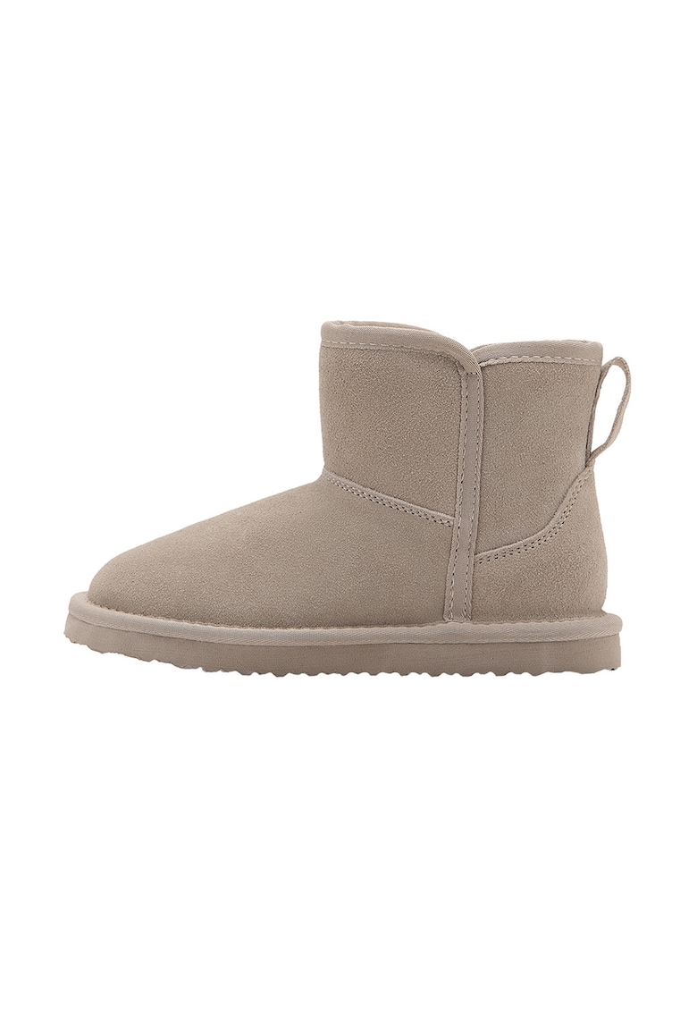 Ghete slip-on de piele intoarsa - Grej