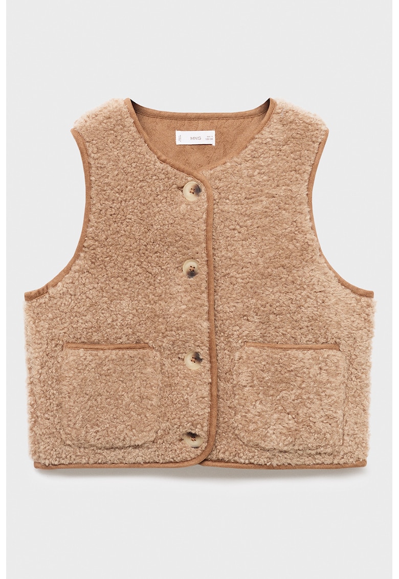 Vesta din blana shearling sintetica