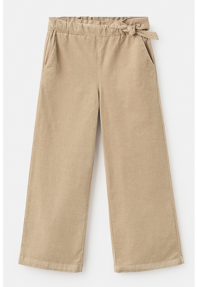 Pantaloni din reiat cu croiala ampla