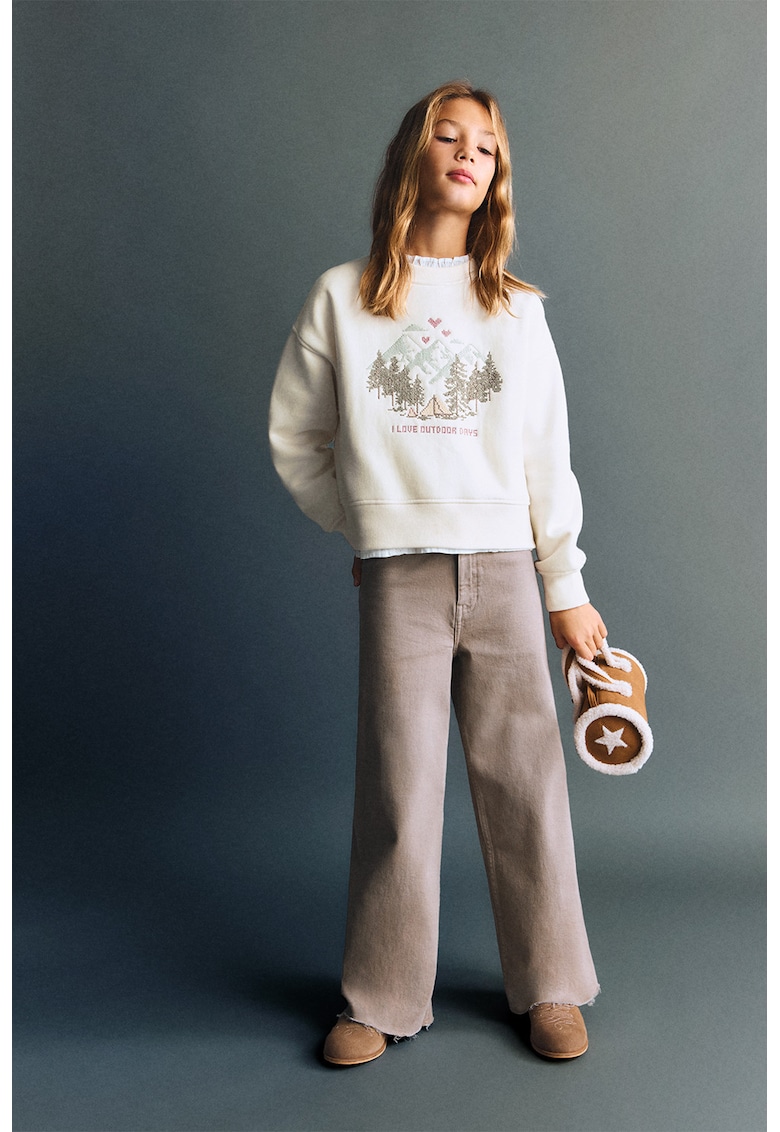 Bluza de trening cu broderie