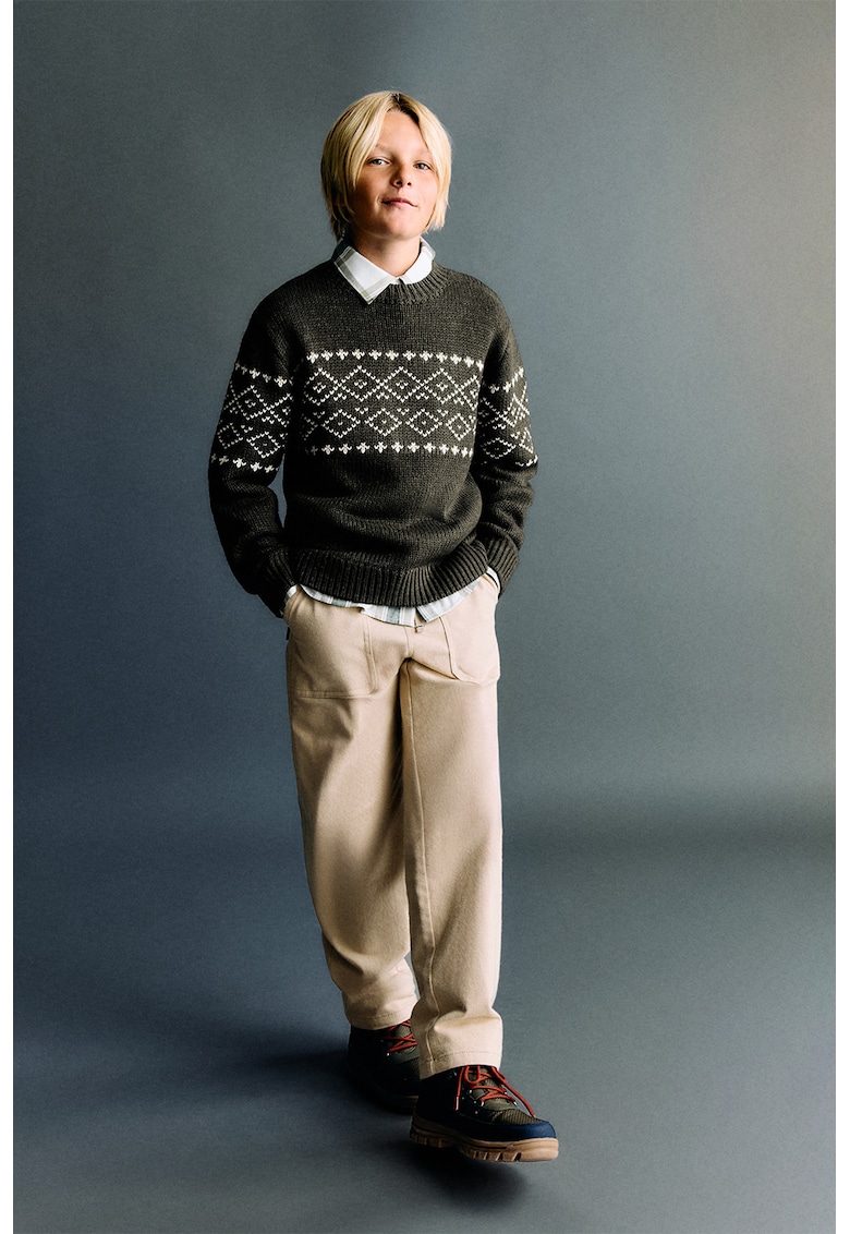 Pulover tricotat Jacquard